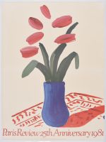 Hockney Flowers - Flattened (Poster)